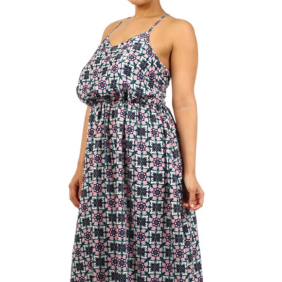 Cals Dresses & Skirts - PLUS Boho Mosaic Maxi Dress